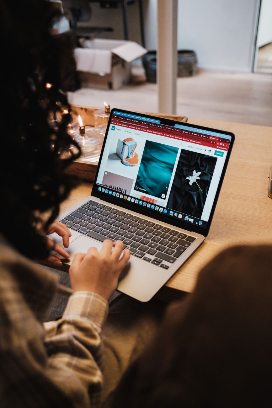 woman sitting with laptop
