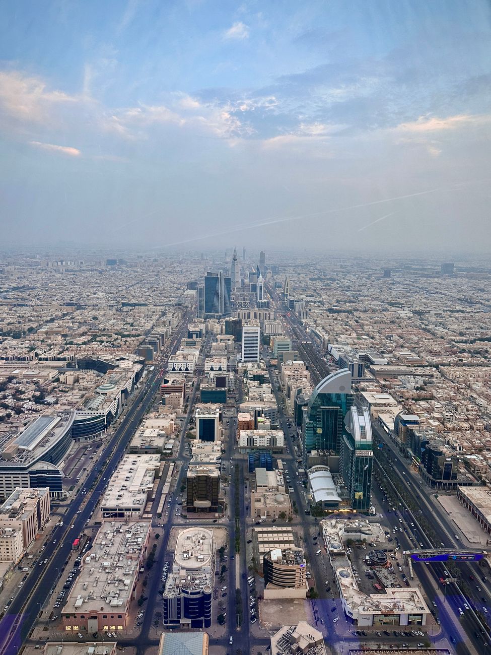 aerial view of riyadh skyline at daytime
